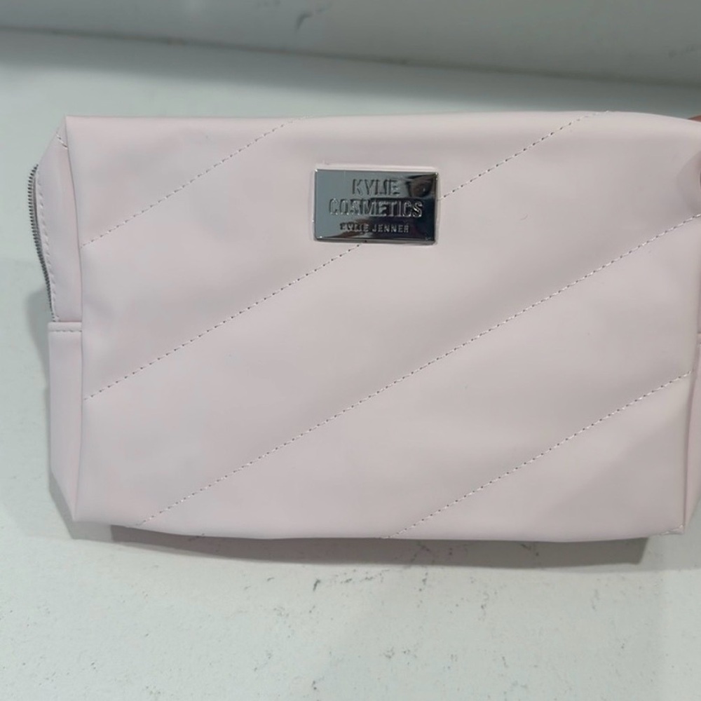 Brand new. 
• Kylie Cosmetics Ruched Make Up Bag